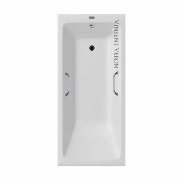 Чугунная ванна Vinsent Veron Kingston VKN1808050H, 180 x 80 см, с отверстиями под ручки, цвет белый (детальная фотография)