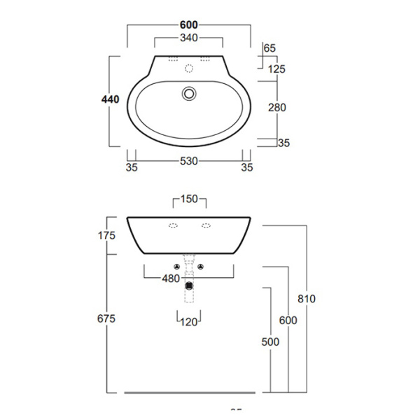 Схема (детальная фотография), подвесные, накладные (на столешницу)