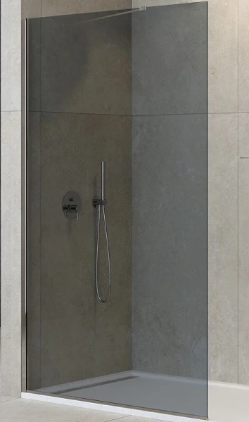 Душевая перегородка Cezares Liberta 120 см стекло графит, профиль хром LIBERTA-L-1-TB-120-GR-Cr (детальная фотография)