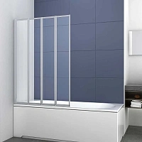 Шторка для ванны Vincea 100x140 см профиль хром