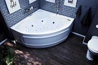 Ванна акриловая Акватек Сириус 164x164 см со вклеенным каркасом