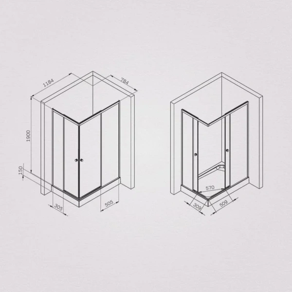 Душевой уголок Am.Pm X-Joy W94G-403-12080 120x80 см прямоугольный (детальная фотография), прямоугольные