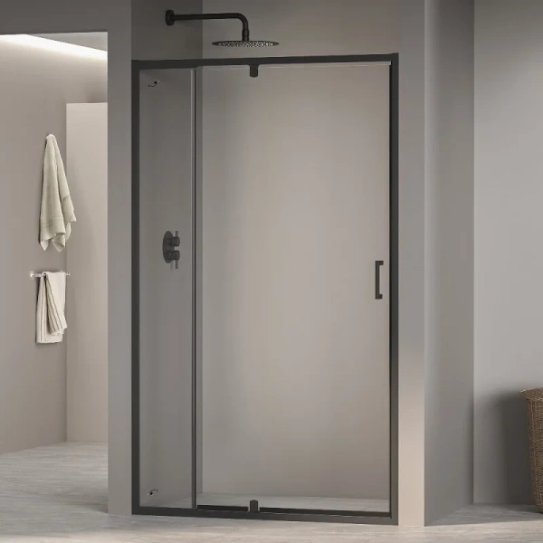 Душевая дверь в нишу RGW Passage PA-008 90 см профиль черный стекло прозрачное 350800890-14 (детальная фотография)