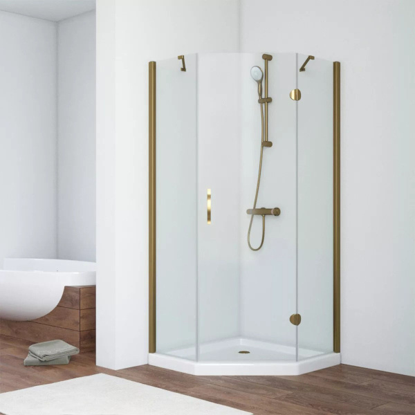 Душевой уголок стекло прозрачное Vegas-glass AFA-Pen 100 01 R (детальная фотография), 100х100