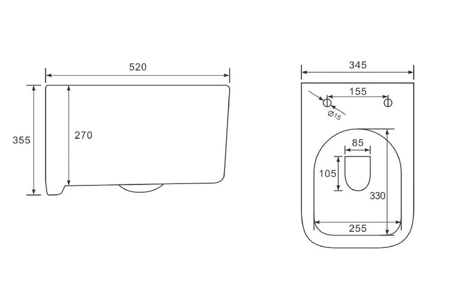 Унитаз подвесной Vincea Ultra VT1-32 безободковый (детальная фотография), современные, hi-tech