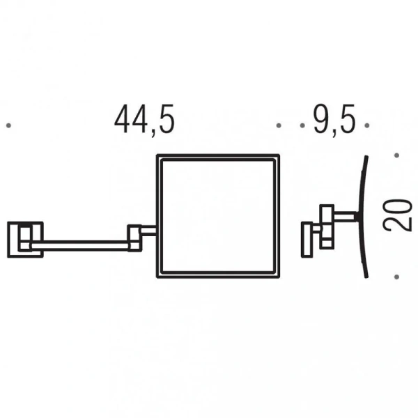Зеркало Colombo Specchi Ingranditori 20 см косметическое B9754 (детальная фотография), по запросу