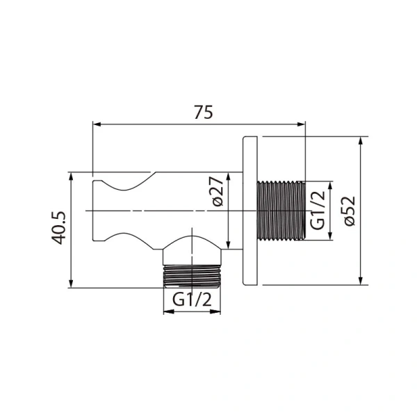 Шланговое подключение IDDIS с держателем для лейки 001SB01i62 (детальная фотография), в наличии