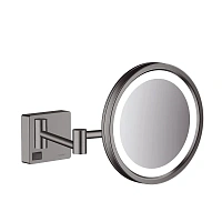 Зеркало с подсветкой Hansgrohe AddStoris шлифованный черный хром
