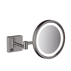 Зеркало с подсветкой Hansgrohe AddStoris шлифованный черный хром