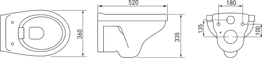 Унитаз с инсталляцией BERGES кнопка белая 042435 (детальная фотография) index_4