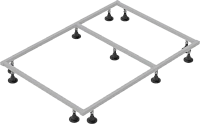 Каркас для поддона Jacob Delafon Tolbiac 120x80 см серый