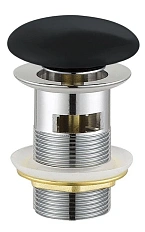 Донный клапан Cezares CZR хром, крышка чёрный глянец