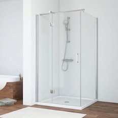 Душевой уголок профиль глянцевый хром стекло прозрачное Vegas-glass