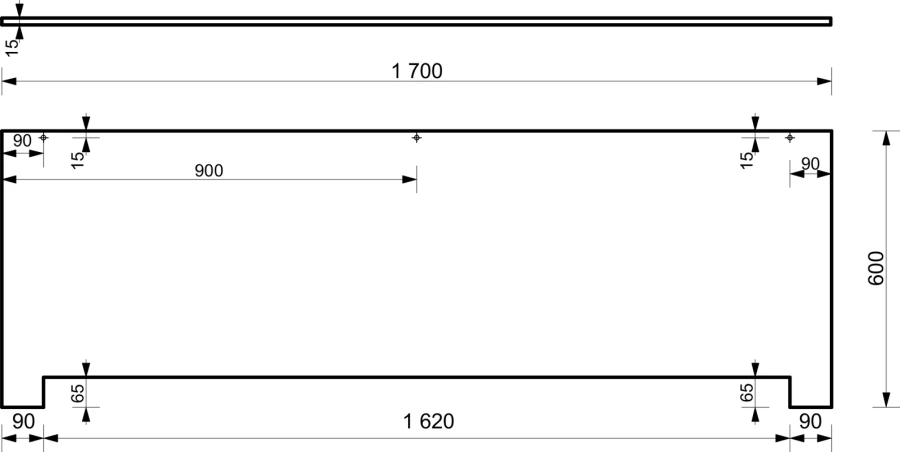 Фронтальная панель Эстет Альфа 170 см белая глянцевая ФР-00001888 (детальная фотография) index_1