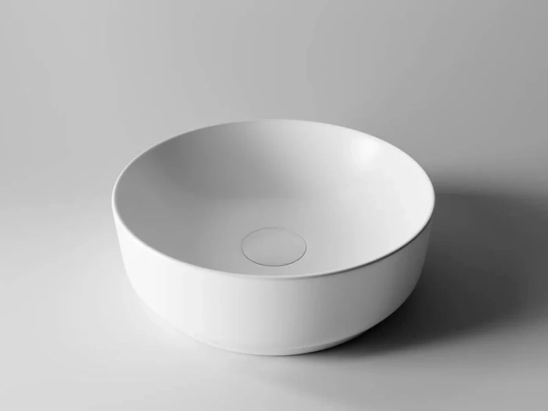 Раковина Ceramica Nova Element 35,5 см белая матовая CN6006 (детальная фотография), маленькие, в форме чаши, круглой формы