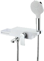 Смеситель для ванны Lemark Unibox хром/белый