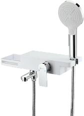 Смеситель для ванны Lemark Unibox хром/белый