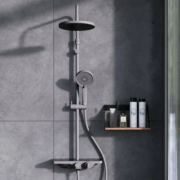 Душевая стойка Damixa Apollo черная 947760300 (детальная фотография), без излива