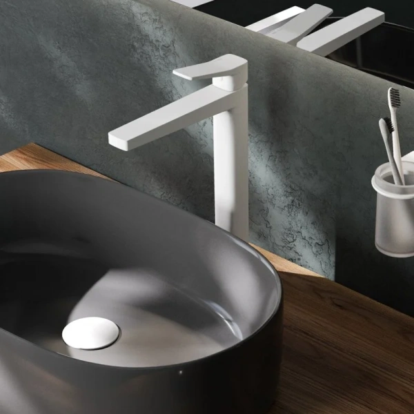 Смеситель для раковины WasserKRAFT Weil белый 2303H (детальная фотография), современные, hi-tech