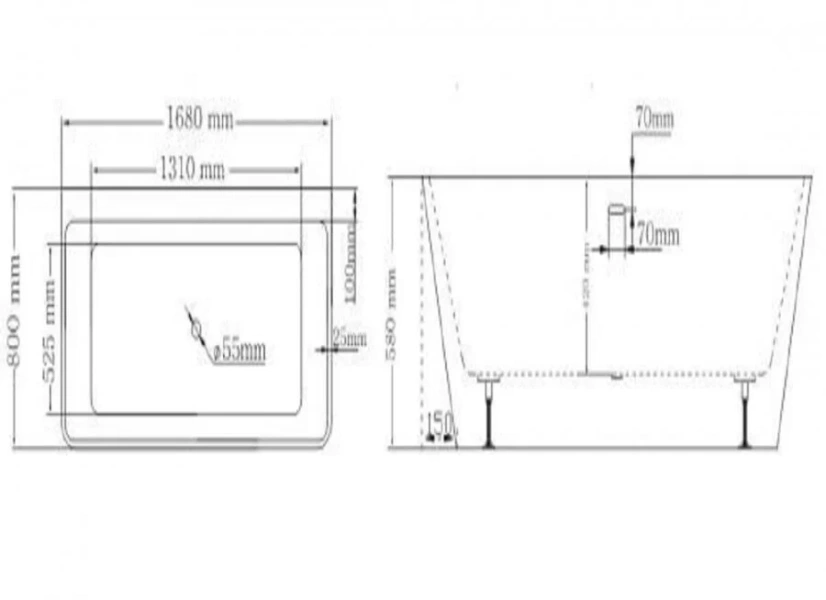 Ванна акриловая Lagard Vela (детальная фотография), акриловые