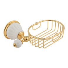 Решетка для ванной Migliore Olivia белая керамика, золото
