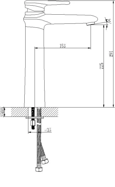 Смеситель для раковины Lemark Status LM4409C (детальная фотография), для раковины