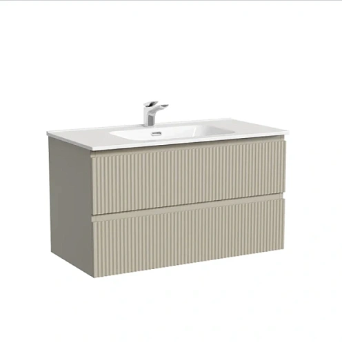 Тумба под раковину подвесная Sancos Snob R 90 см Beige Soft - фото 6