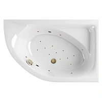 Ванна гидромассажная Excellent Aquarella Relax 150 x 100 см, правая, белый/бронза, WAEX.ARP15.RELAX.BR