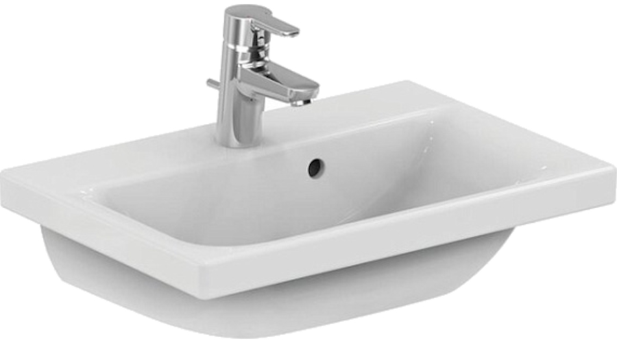 Раковина Ideal Standard Connect Space 55 см с 1-м отверстием под смеситель E136401 (детальная фотография)