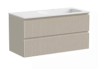 Тумба под раковину подвесная Sancos Snob R 100 см правая, beige soft