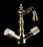 Смеситель для раковины Boheme Royal Cristal золото