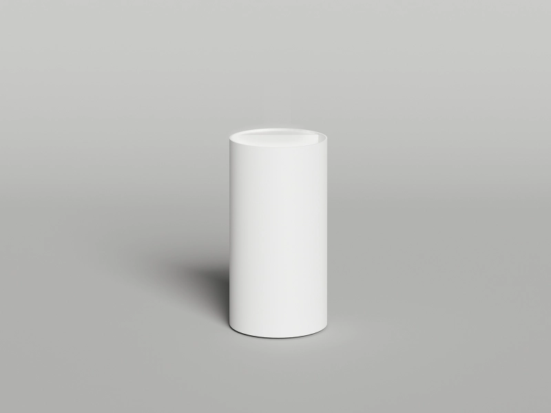 Раковина напольная Salini Armonia Round Top 01 белый матовый 130421TM (детальная фотография), одинарные