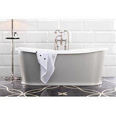 Ванна чугунная, без отверстий по смеситель, с внешней отделкой тонкими алюминиевыми листами, Devon&Devon Regal Colors