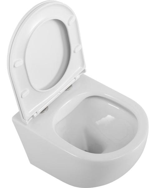 Унитаз подвесной BelBagno Uno безободковый BB3105CHR (детальная фотография), современные, hi-tech, круглые
