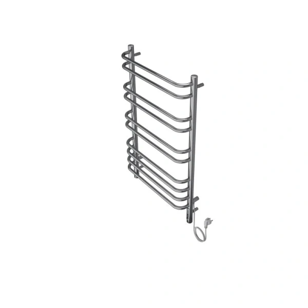 Полотенцесушитель электрический Акватек Пандора 50х90 см хром AQ EL RPC1090CH (детальная фотография), лесенка, вертикальные