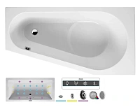 Ванна гидромассажная Riho Delta 150 x 80 см, JOY, левая/правая