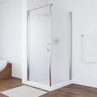 Душевой уголок профиль глянцевый хром стекло сатин Vegas-glass