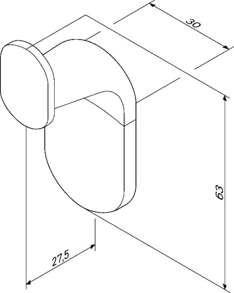 Крючок для ванной Am.Pm X-Joy 2 шт A84345522 (детальная фотография), современные, hi-tech index_1