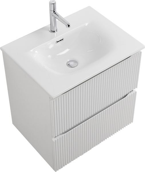 Тумба под раковину подвесная BelBagno Uno 70 см Bianco Opaco UNO-700-2C-SO-BO (детальная фотография), подвесная, пристенная