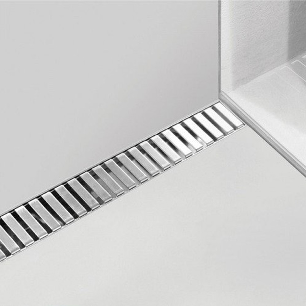 Решетка Alcaplast 85 см нержавеющая сталь хром глянцевый LINE-850L (детальная фотография), хром