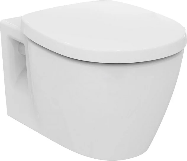 Унитаз подвесной Ideal Standard Connect белый, безободковый E814901 (детальная фотография), безободковые, с антивсплеском