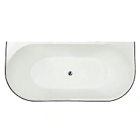 Ванна акриловая Royal Bath Nero RB611902BL-CH, 150 x 75 см, цвет белый/черный
