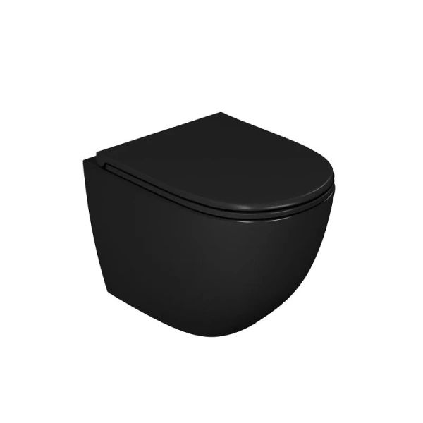 Унитаз подвесной D&K Matrix черный DT1396025 (детальная фотография)