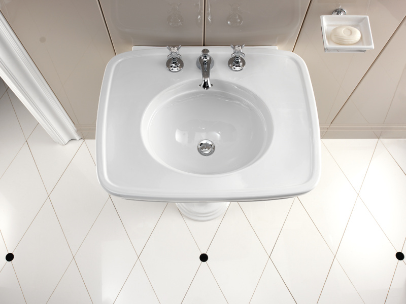 Раковина 70х56см, смеситель на 3 отверстия, Devon&Devon Rose IBLG(3)FROSE (детальная фотография) index_1