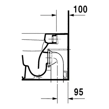 Унитаз напольный Duravit Durastyle приставной 2150090000 (детальная фотография), приставные, встраиваемые