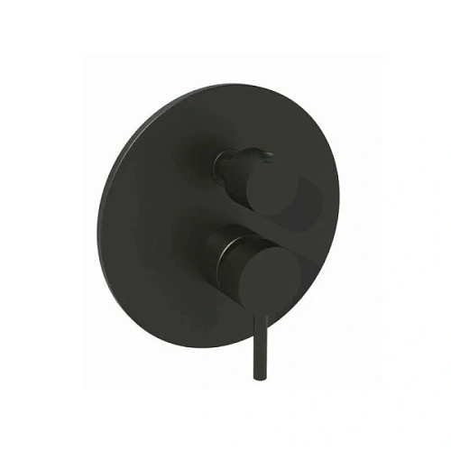 Смеситель для душа Paffoni Light с внутренней частью, черный матовый - фото 3