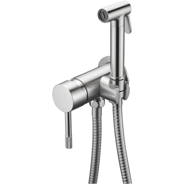 Гигиенический душ со смесителем Boheme Uno никель 467-NB (детальная фотография)