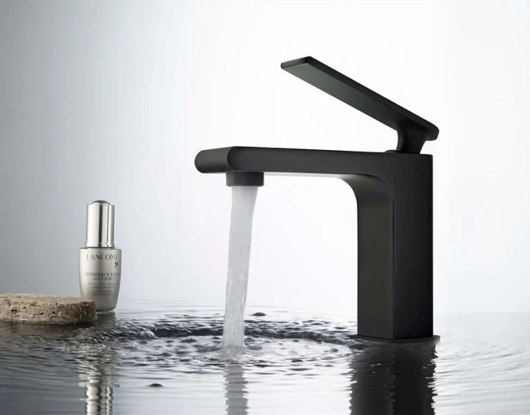 Смеситель для раковины Timo Anni, черный матовый 2761/03F (детальная фотография), современные, hi-tech