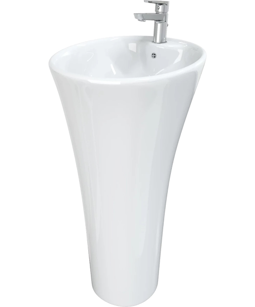 Раковина напольная Ceruttispa Adelina 46 см белая CT7274 (детальная фотография), современные, hi-tech