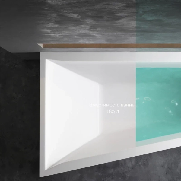 Ванна акриловая Am.Pm Spirit 160х100 см левосторонняя W72A-160L100W-A2 (детальная фотография), акриловые